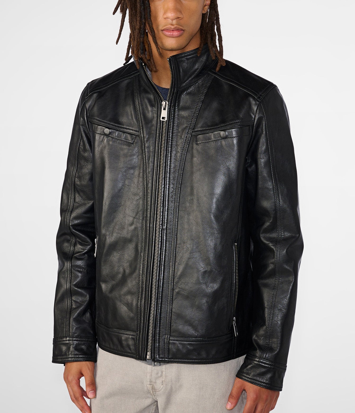 Vintage Black Leather Jacket