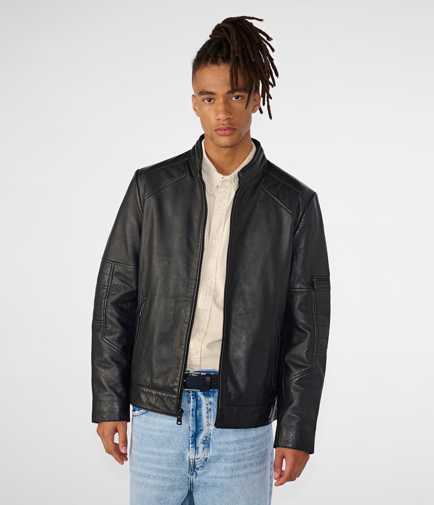 Toby Black Leather Jacket