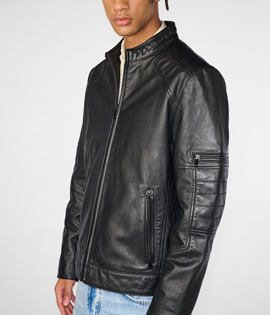 Toby Black Leather Jacket