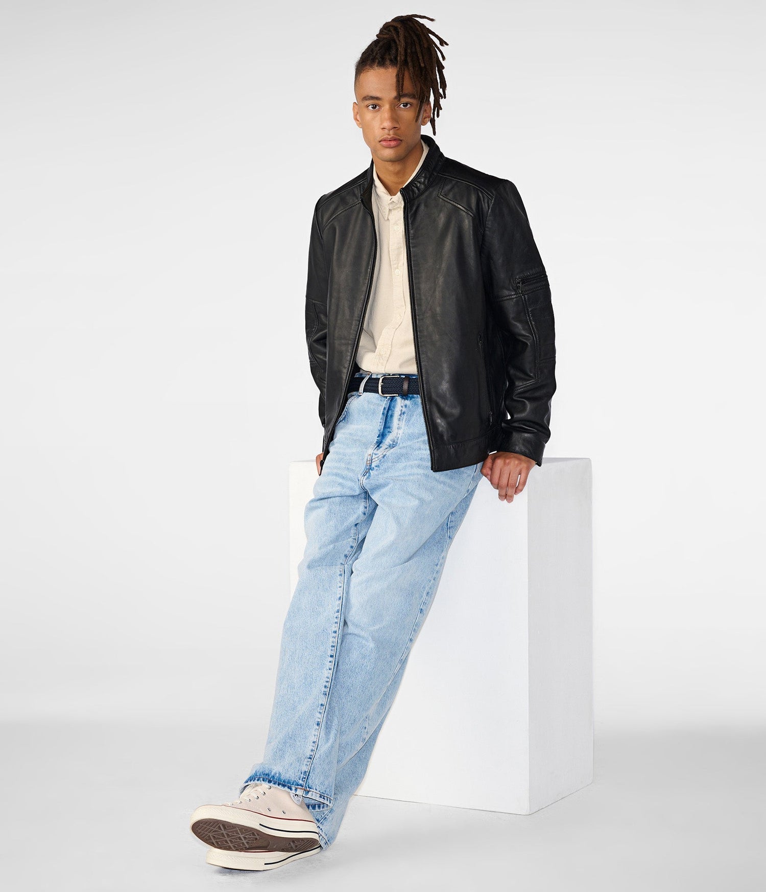 Toby Black Leather Jacket