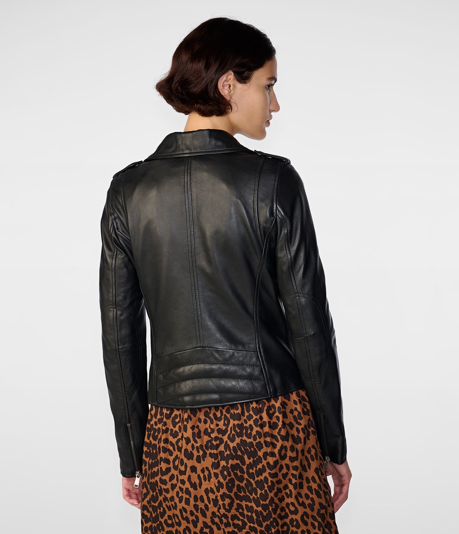 Madeline Asymmetrical Black Leather Jacket