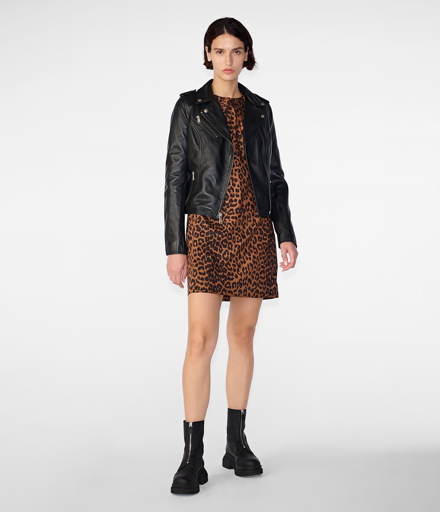 Madeline Asymmetrical Black Leather Jacket