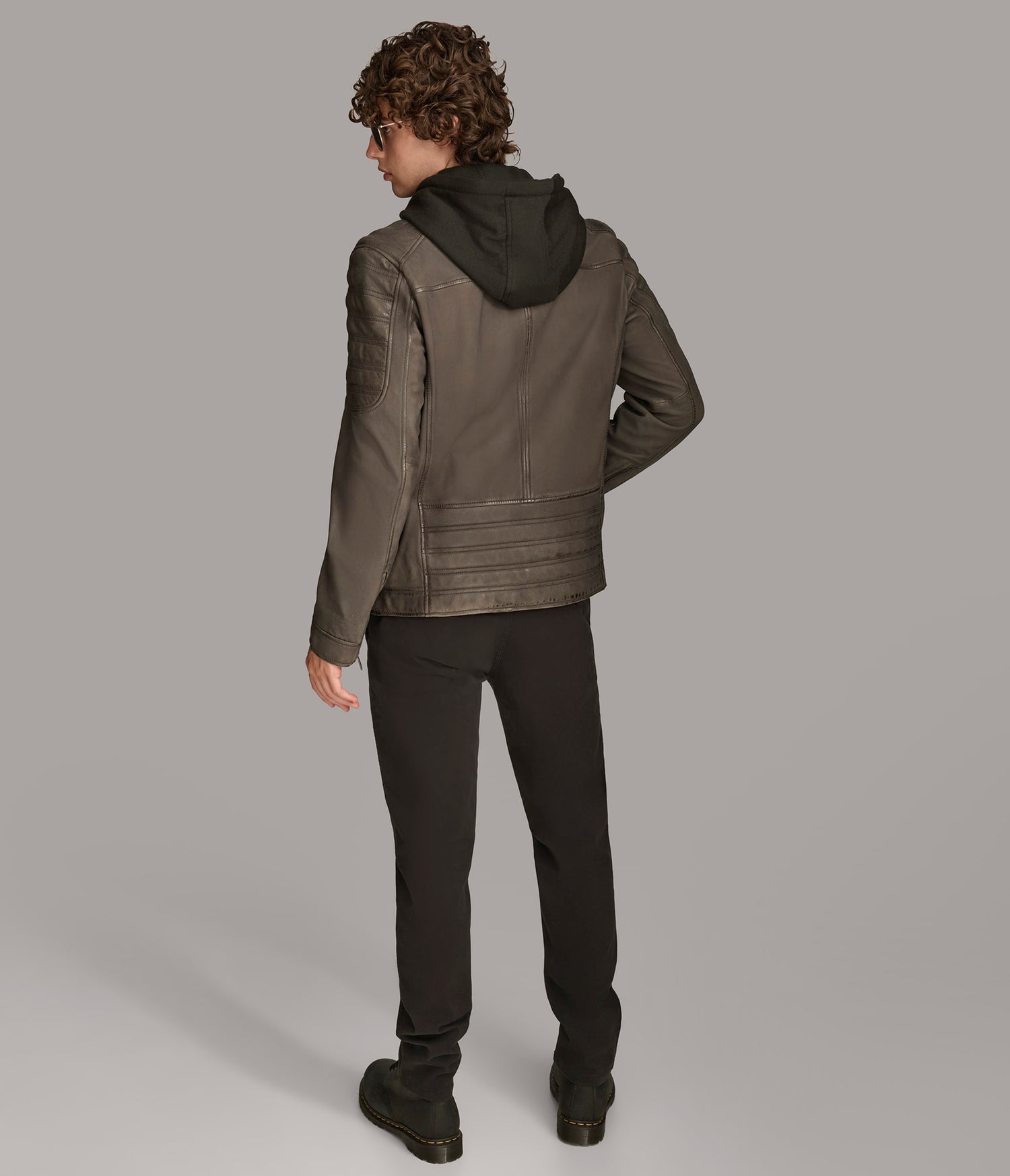 Scuba Hooded Leather Jacket