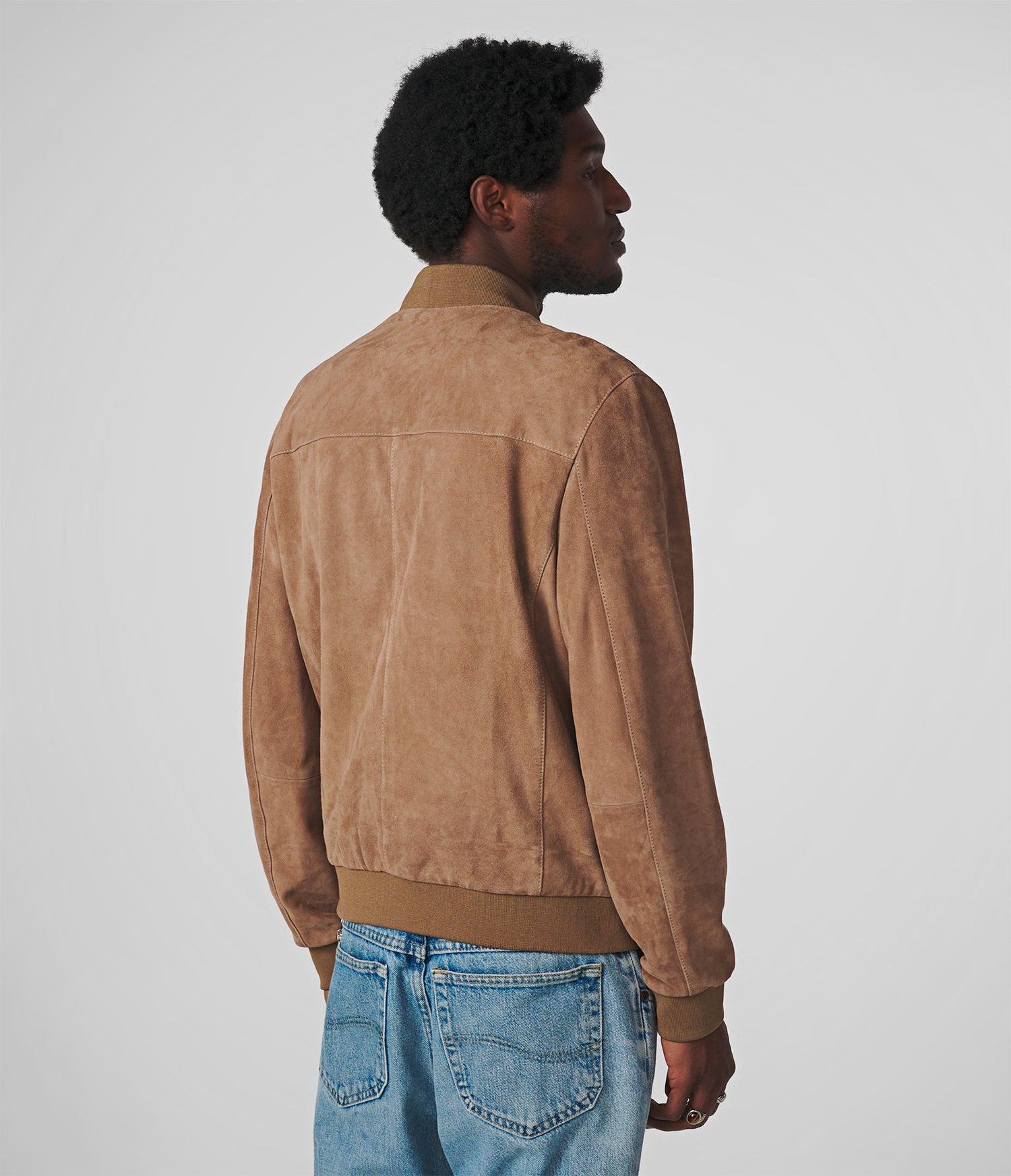 Suede Bomber Leather Jacket