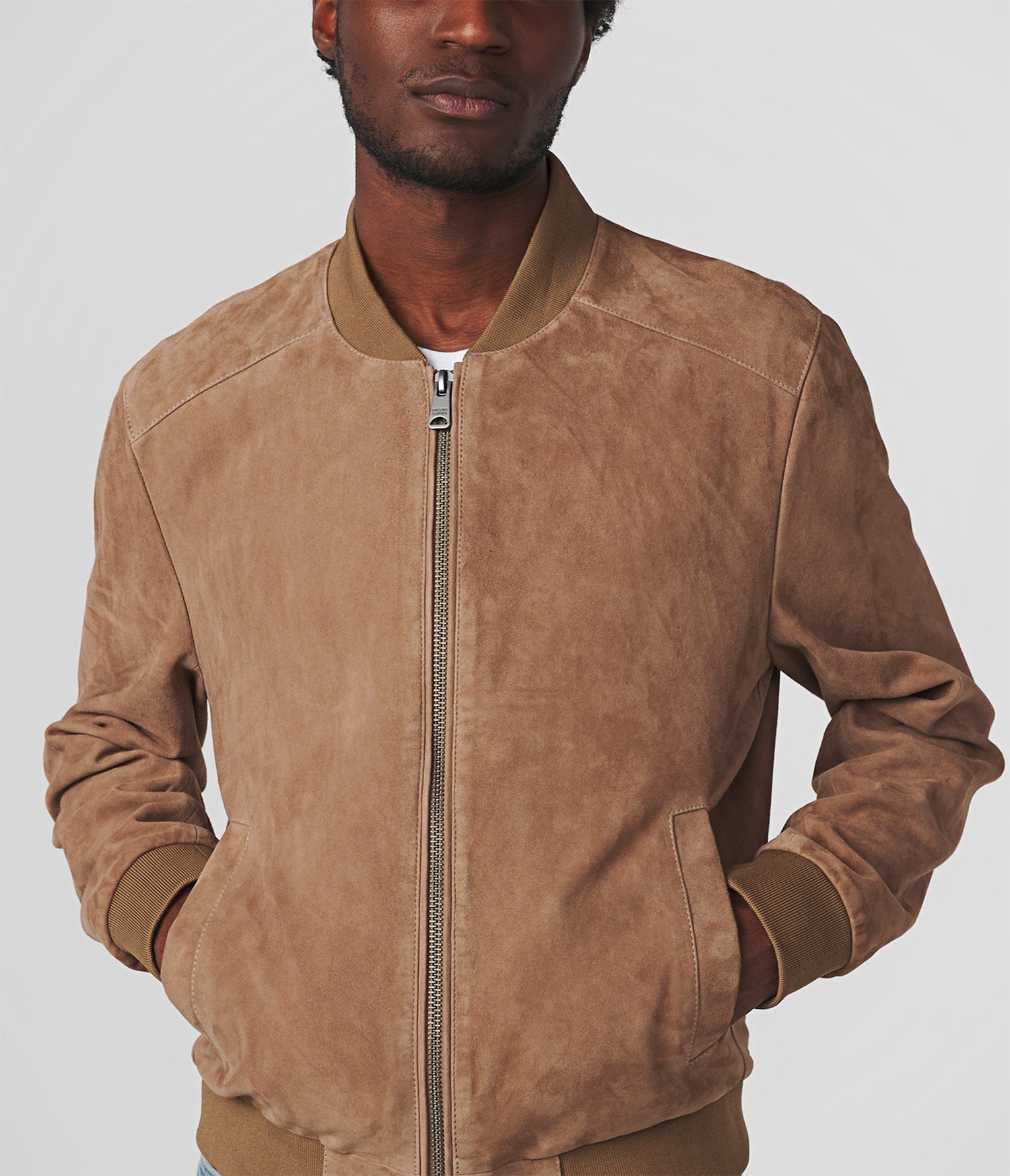 Suede Bomber Leather Jacket