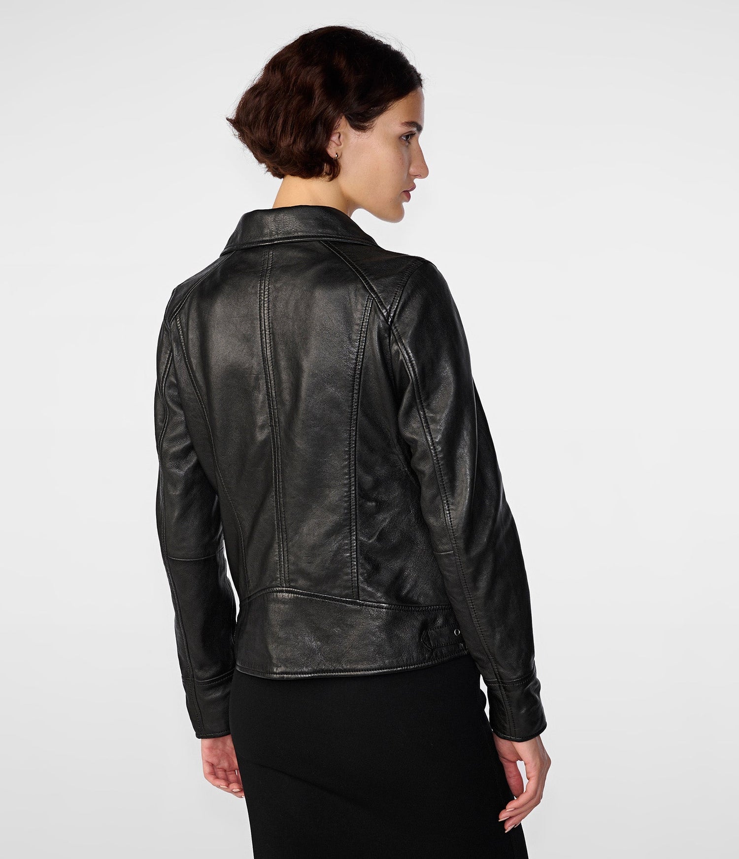Malani Black Moto Leather Jacket